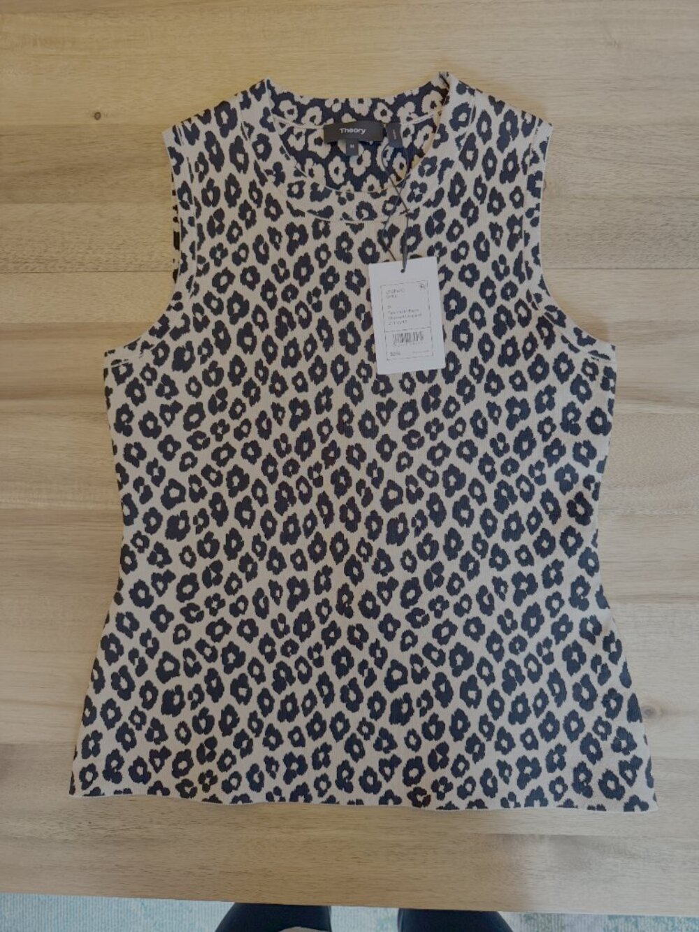 Theory Leopard Shell, Size M, NWT